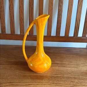Vibrant Orange Ceramic Vase